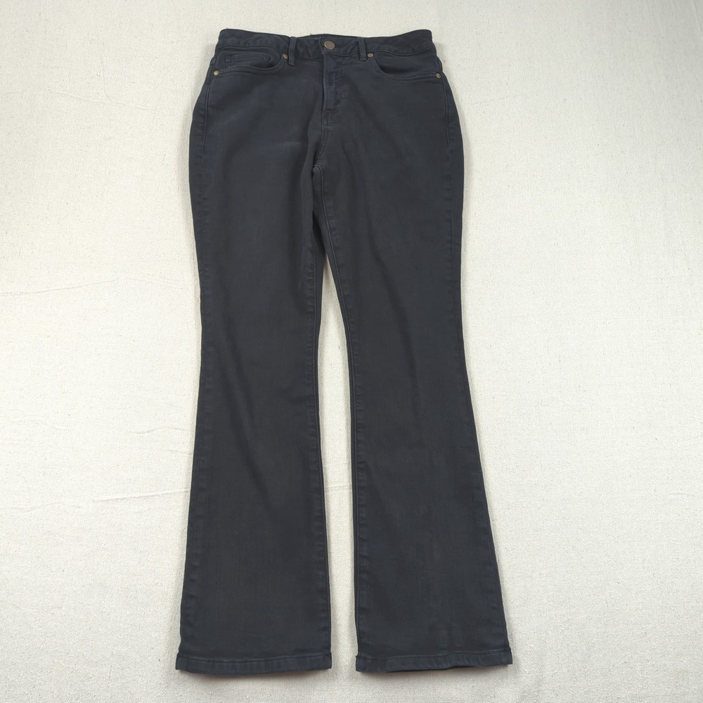 Ann Mashburn Jeans Womens 27 Black Stretch Straight‎ Mid Rise Crop